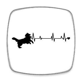 Dog - Square fridge magnet - white - Front