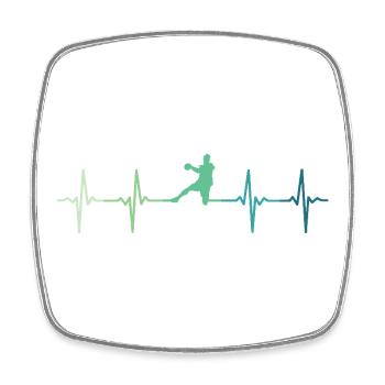 Handball heartbeat handball - Square fridge magnet - white - Front