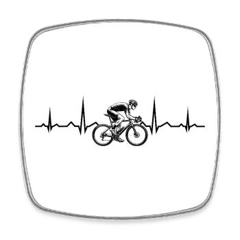 Gift idea for a road bike with road bike - Square fridge magnet - white - Front