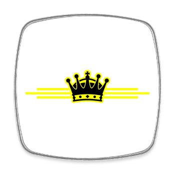 Crown Line - Square fridge magnet - white - Front