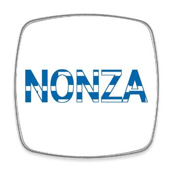 Nonza Griechenland Text - Viereckiger Kühlschrankmagnet - Weiß - Vorne