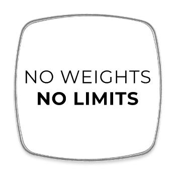 No weights - No limits - Calisthenics - Square fridge magnet - white - Front