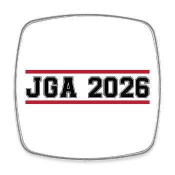 JGA_2026 - Square fridge magnet - white - Front
