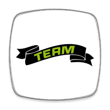 Team - Viereckiger Kühlschrankmagnet - Weiß - Vorne