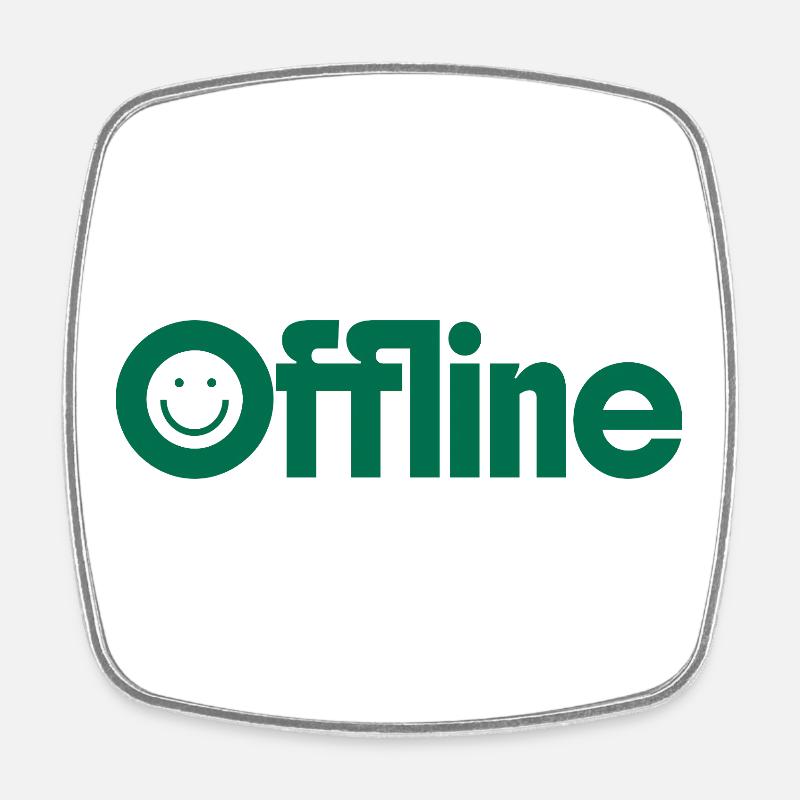 Offline-Modus - Viereckiger Kühlschrankmagnet - Weiß