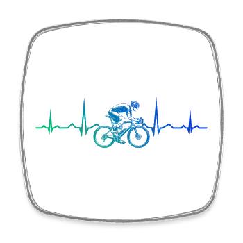 Gift idea for a road bike with road bike - Square fridge magnet - white - Front