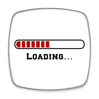loading - Viereckiger Kühlschrankmagnet - Weiß - Vorne