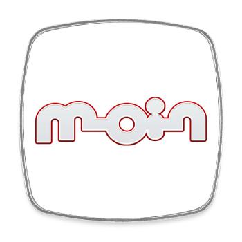 Moin - Viereckiger Kühlschrankmagnet - Weiß - Vorne