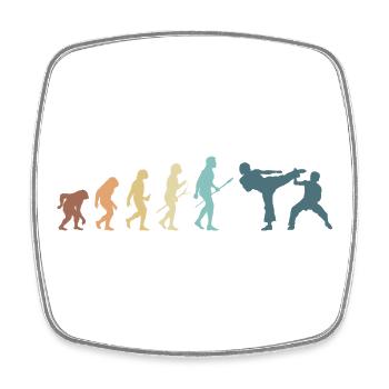Martial Arts Evolution Karate MMA Fighter - Square fridge magnet - white - Front