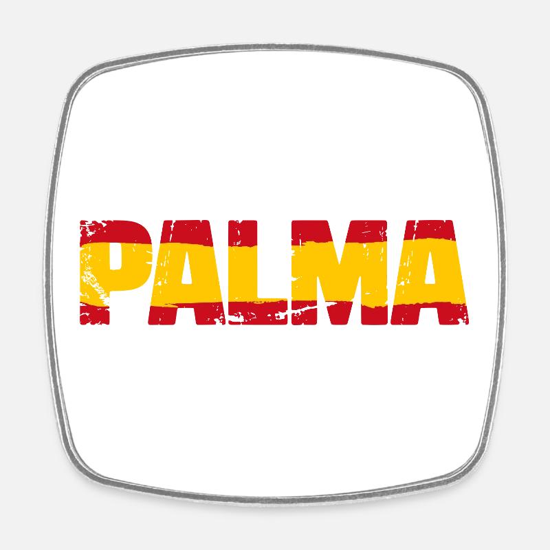 Drapeau de Palma, Espagne - Magnet carré - blanc