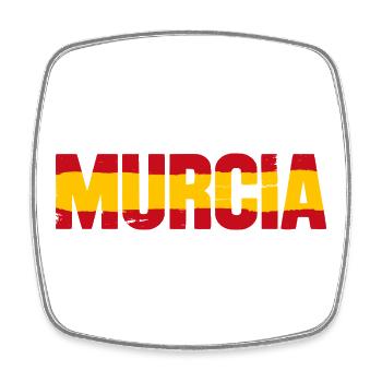 Murcia Flagge Spanien - Viereckiger Kühlschrankmagnet - Weiß - Vorne