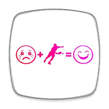 Pickleball Player Idea for Pickleball Coach Fans - Square fridge magnet - white - Front