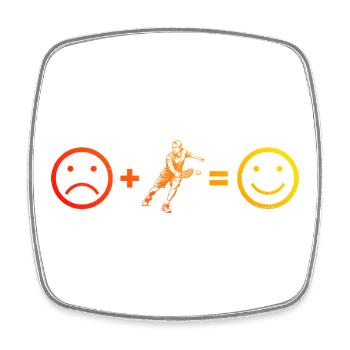 Pickleballspieler Idee für Pickleball Amateur Fans - Viereckiger Kühlschrankmagnet - Weiß - Vorne