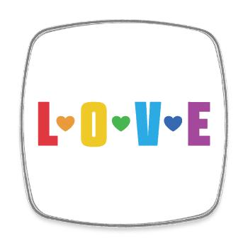 LGBT Pride Month - Liebe ist Liebe - Viereckiger Kühlschrankmagnet - Weiß - Vorne
