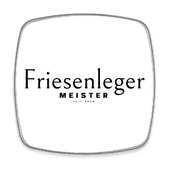 Friseur Meister 2026, Friesenleger Meister Hoodie - Viereckiger Kühlschrankmagnet - Weiß - Vorne