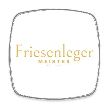 Friseur Meister 2025, Friesenleger Meister Hoodie - Viereckiger Kühlschrankmagnet - Weiß - Vorne