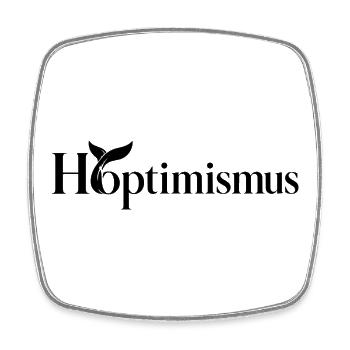 Hoptimismus - Wal black Fluke - Viereckiger Kühlschrankmagnet - Weiß - Vorne