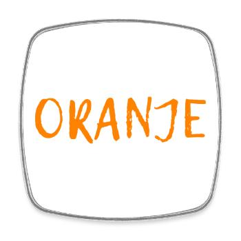 Oranje - Nederland - Niederlande - Netherlands - Viereckiger Kühlschrankmagnet - Weiß - Vorne