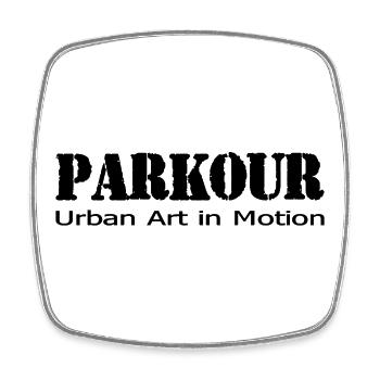 Parkour - Magnet carré - blanc - Devant