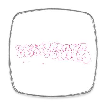 Bratislava Graffiti Souvenir - Square fridge magnet - white - Front