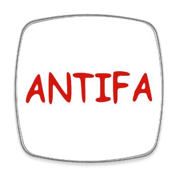Antifa - red - Viereckiger Kühlschrankmagnet - Weiß - Vorne