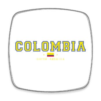 Colombia College Style Flag Look - Square fridge magnet - white - Front