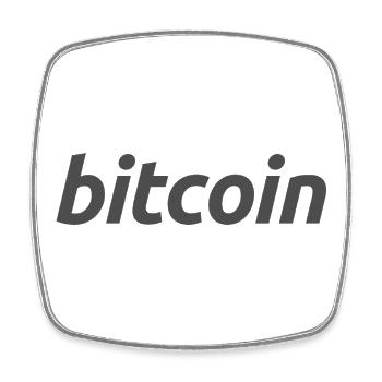 bitcoin Logo - Viereckiger Kühlschrankmagnet - Weiß - Vorne