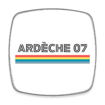 Ardeche 07 T-Shirt Cadeau Humour - Magnet carré - blanc - Devant
