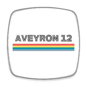 Aveyron 12 T-Shirt Cadeau Humour - Magnet carré - blanc - Devant