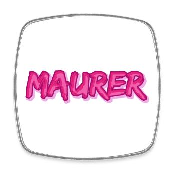 Maurer en tant que comique - Magnet carré - blanc - Devant