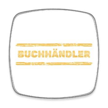 Job Buchhaendler - Viereckiger Kühlschrankmagnet - Weiß - Vorne