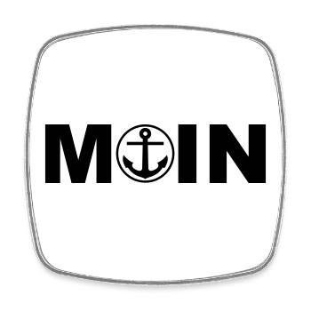 MOIN - Das nordische Motiv - Viereckiger Kühlschrankmagnet - Weiß - Vorne