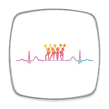 Cheerleader Cheer Mom Cheerleading - Square fridge magnet - white - Front