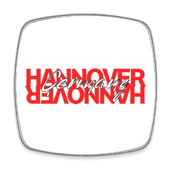 Hanover Typo City Print - Square fridge magnet - white - Front