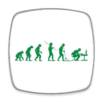 Programmierer Evolution Informatiker Entwickler - Viereckiger Kühlschrankmagnet - Weiß - Vorne