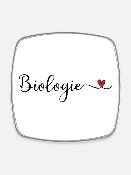 Biologie - Viereckiger Kühlschrankmagnet - Weiß