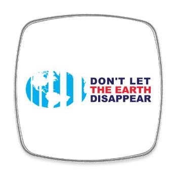 Ne laisse pas la terre disparaître - Magnet carré - blanc - Devant