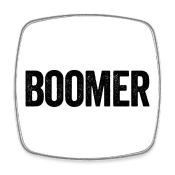 Boomer generation, proud baby boomer - Square fridge magnet - white - Front