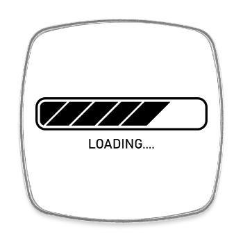 loading - Square fridge magnet - white - Front
