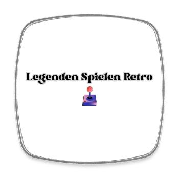 Legenden spielen Retro - Viereckiger Kühlschrankmagnet - Weiß - Vorne
