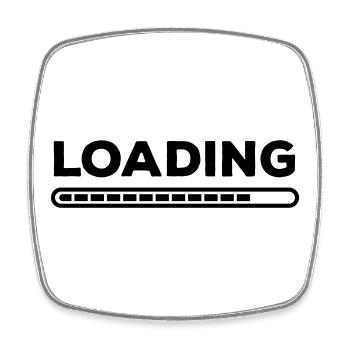loading - Viereckiger Kühlschrankmagnet - Weiß - Vorne
