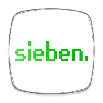 7. Geburtstag Sieben Gaming - Viereckiger Kühlschrankmagnet - Weiß - Vorne