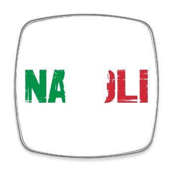 Napoli Neapel Italien - Viereckiger Kühlschrankmagnet - Weiß - Vorne