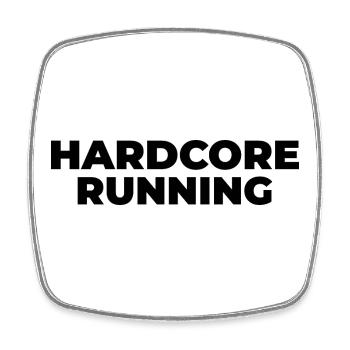 HARDCORE RUNNING - Viereckiger Kühlschrankmagnet - Weiß - Vorne