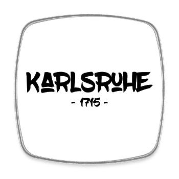 Karlsruhe - 1715 - Baden-Württemberg - Durlach - Viereckiger Kühlschrankmagnet - Weiß - Vorne