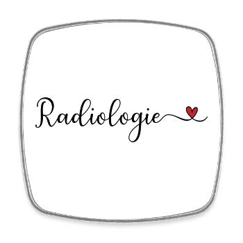 Radiologie - Viereckiger Kühlschrankmagnet - Weiß - Vorne