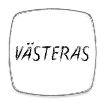 Västeras Wildleder-Grunge-Schwarzbürste - Viereckiger Kühlschrankmagnet - Weiß - Vorne