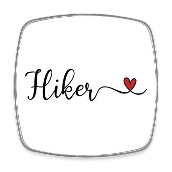 Hiker - Square fridge magnet - white - Front