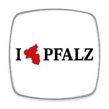 I love Pfalz Rheinland Pfalz - Viereckiger Kühlschrankmagnet - Weiß - Vorne