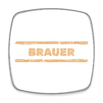 Brauer als Job - Viereckiger Kühlschrankmagnet - Weiß - Vorne